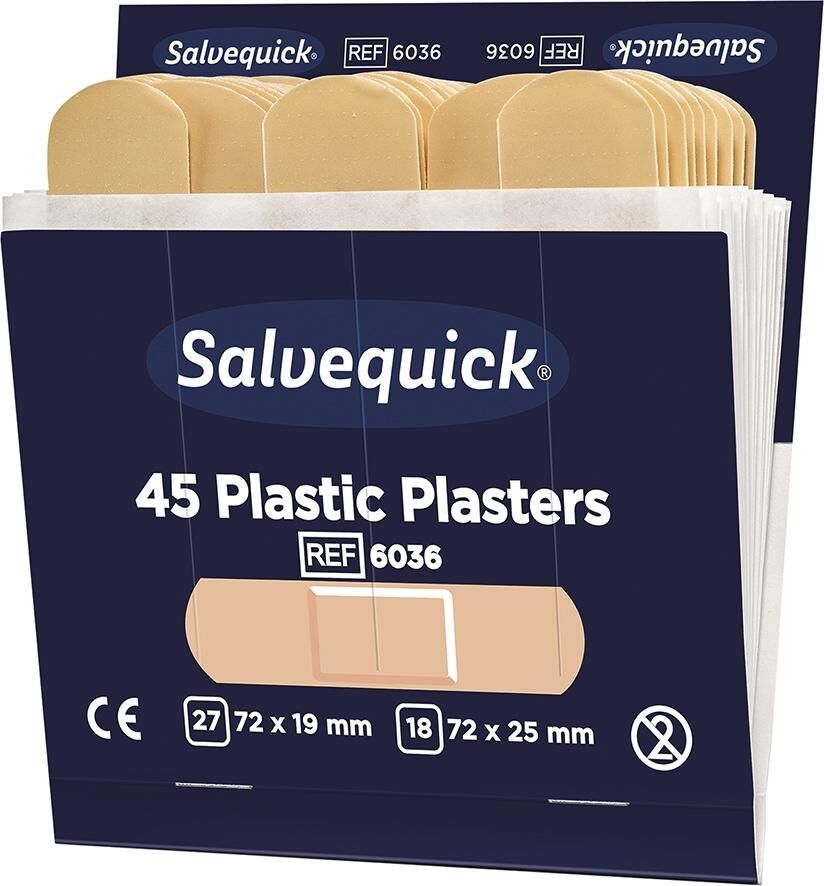SALVEQUICK Nachfüllpack 6x45 Pflaster, wasserabweisend SALVEQUICK Nachfüllpack 6x45 Pflaster, wasserabweisend