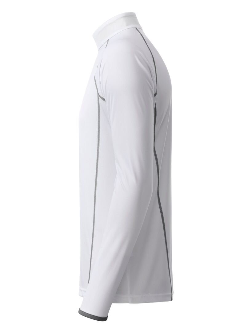 JN Men's Sports Shirt Longsleeve JN498 white/silver, Größe XXL