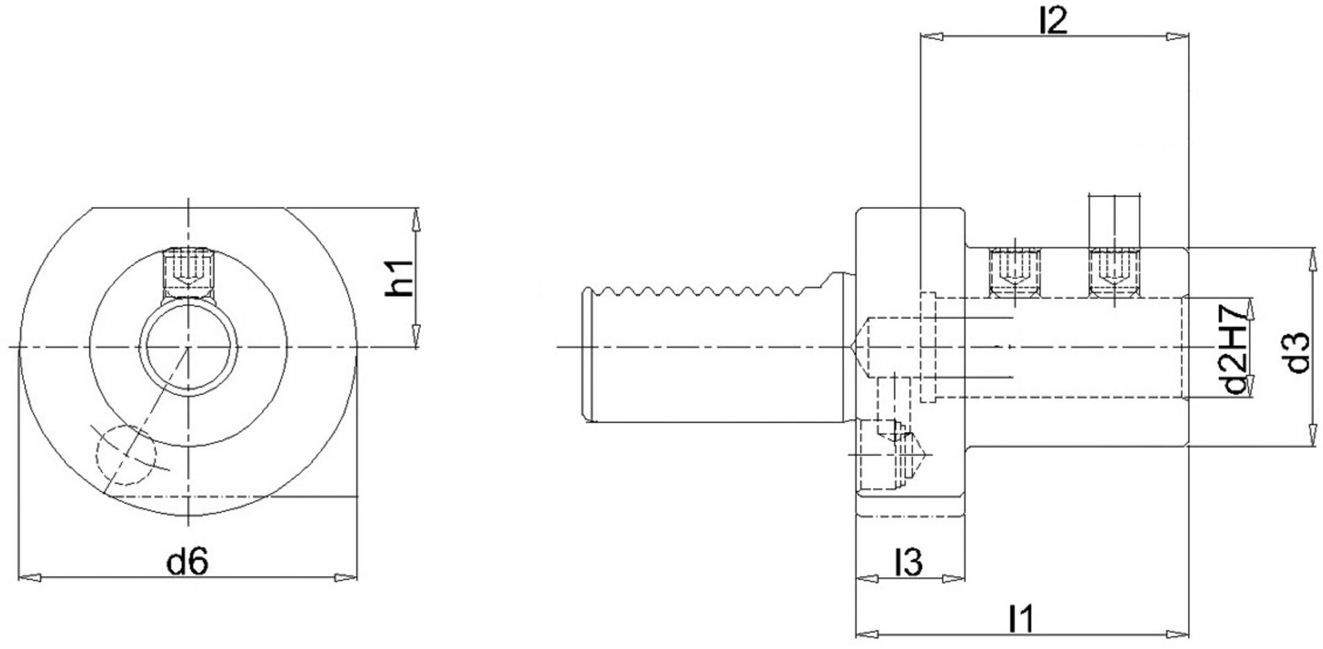 VDI Halter f. WP Bohrer E1 WN 30x08mm