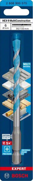 BOSCH MultiConstruction Bohrer HEX-9 EXPERT 6x90x150 mm, 6-kant BOSCH MultiConstruction Bohrer HEX-9 EXPERT 6x90x150 mm, 6-kant
