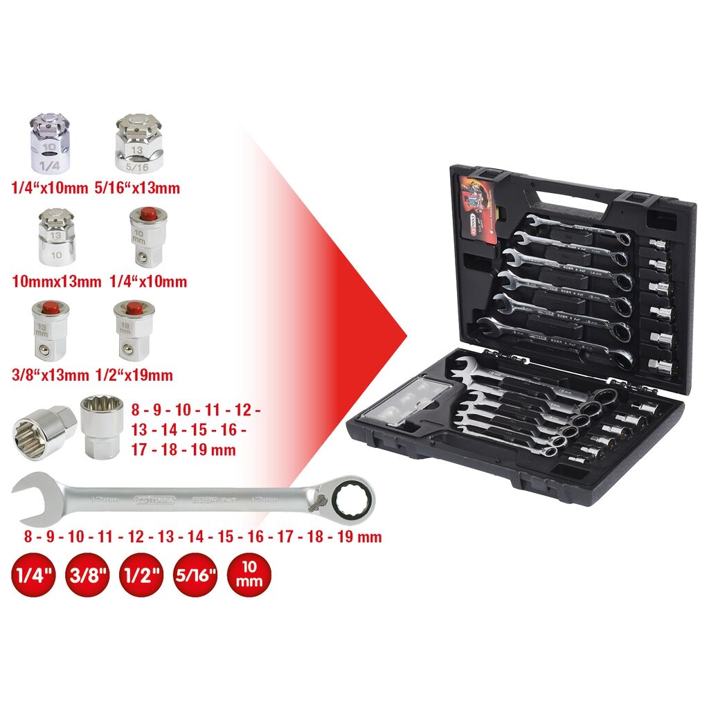 KS-TOOLS KS TOOLS Ratschenschlüssel umschaltbar 30-teilig RingStop KS-TOOLS KS TOOLS Ratschenschlüssel umschaltbar 30-teilig RingStop