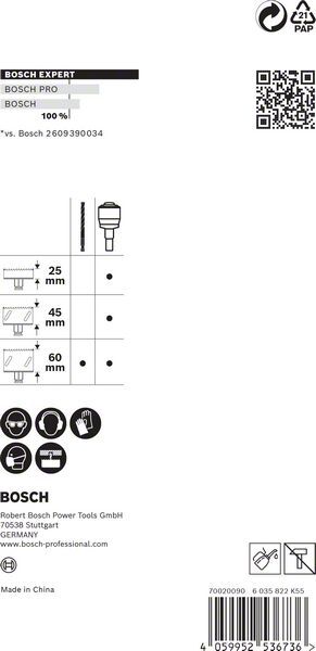 BOSCH PowerChange Plus Adapter Hex 11 mm, HSS-G 7,15x105