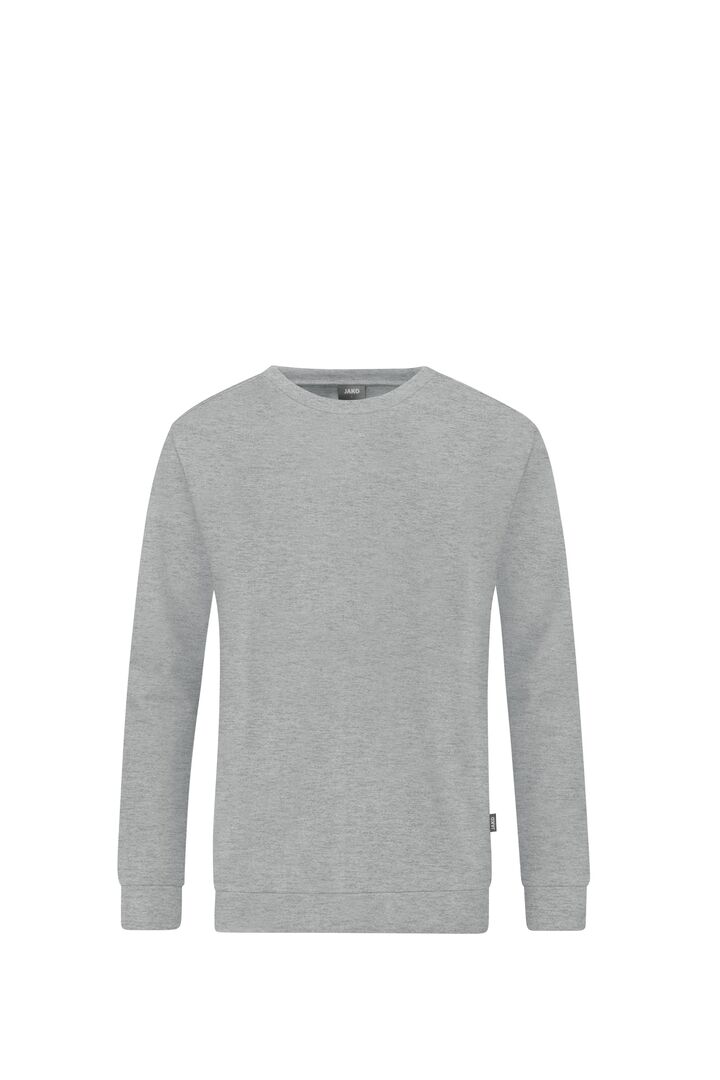 JAKO Sweat Organic Unisex C8820, Gr. L hellgrau meliert