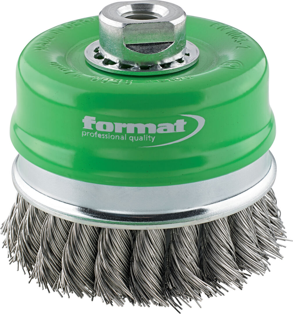 FORMAT Topfbürste rostfrei gezopft M14 80x0,50mm