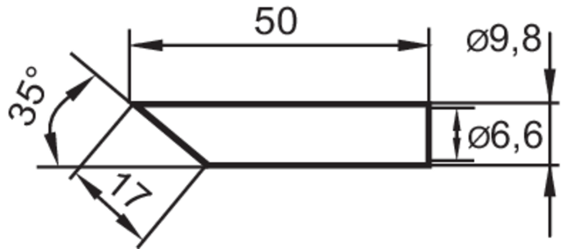 ERSA LOETSPITZE ERSATZ 17mm ANGESCHR. SB ERSA LOETSPITZE ERSATZ 17mm ANGESCHR. SB