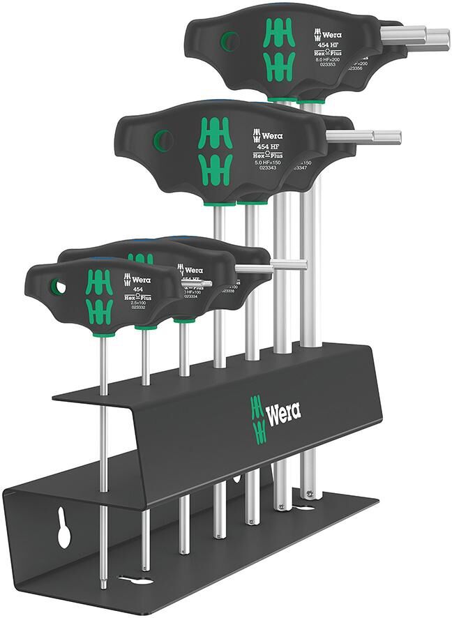 WERA 454/7 HF Set 2 Schraubendrehersatz Quergriff-Schraubendreher Hex-Plus