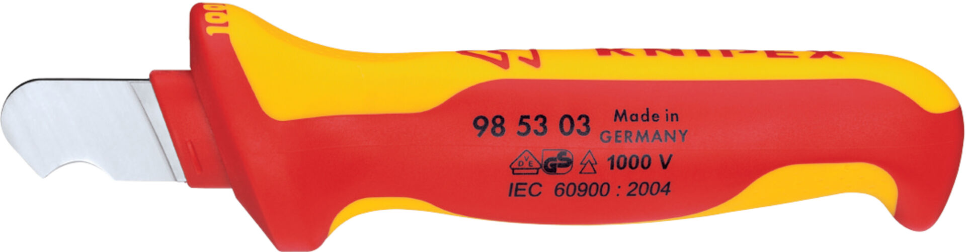 KNIPEX 98 53 03 Abmantelungsmesser isolierender Mehrkohne-Griff VDE 170mm KNIPEX 98 53 03 Abmantelungsmesser isolierender Mehrkohne-Griff VDE 170mm