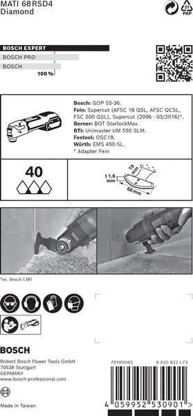 BOSCH Diamantsegmentsägeblatt MATI68RSD4 Expert Starlock