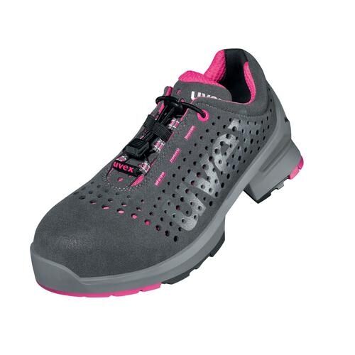 UVEX 1 ladies Sicherheits-Halbschuh gel. Gr. 41 W11 S1 ESD SR grau/pink 8561.8 UVEX 1 ladies Sicherheits-Halbschuh gel. Gr. 41 W11 S1 ESD SR grau/pink 8561.8