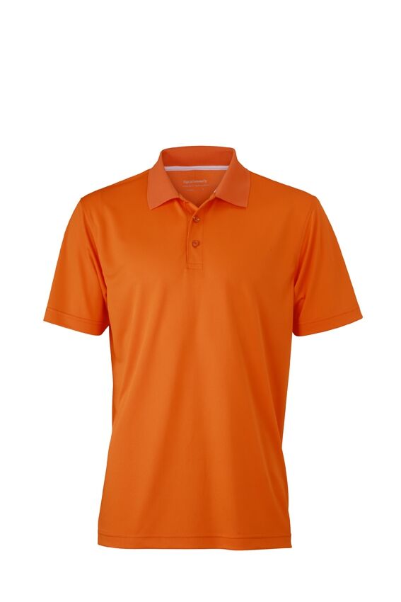 JAMES & NICHOLSON JN Mens Polo High Performance JN401 100%PES orange Größe L JAMES & NICHOLSON JN Mens Polo High Performance JN401 100%PES orange Größe L
