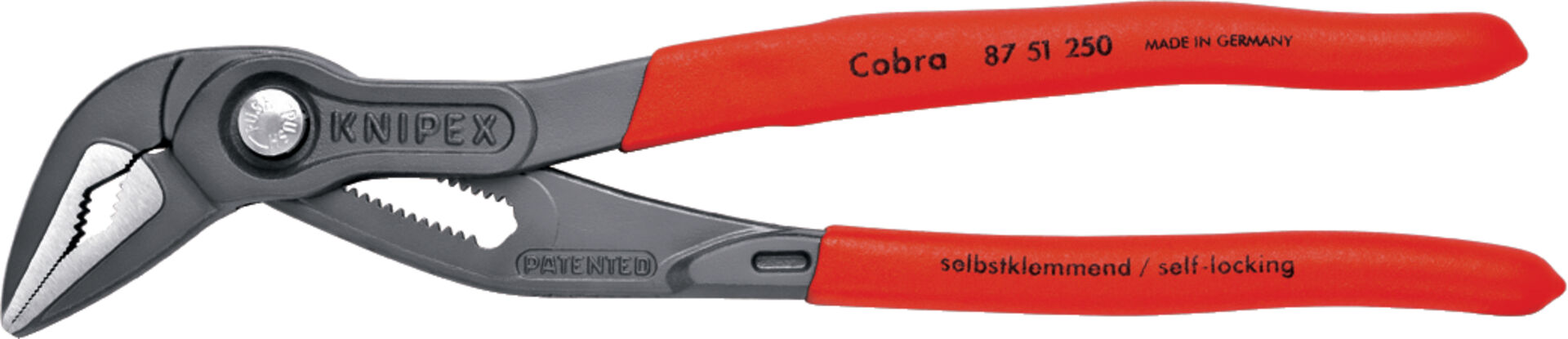 KNIPEX 87 51 250 Cobra ES extra-schlanke Wasserpumpenzange KST atrA 250mm KNIPEX 87 51 250 Cobra ES extra-schlanke Wasserpumpenzange KST atrA 250mm