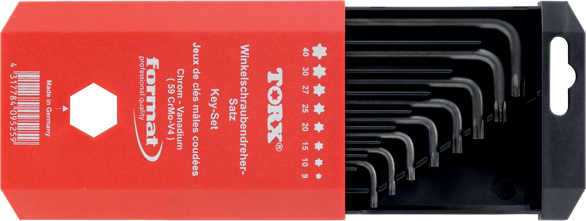 FORMAT Torx-Winkelschraubendreher-Set Torx T 9-T40 FORMAT Torx-Winkelschraubendreher-Set Torx T 9-T40