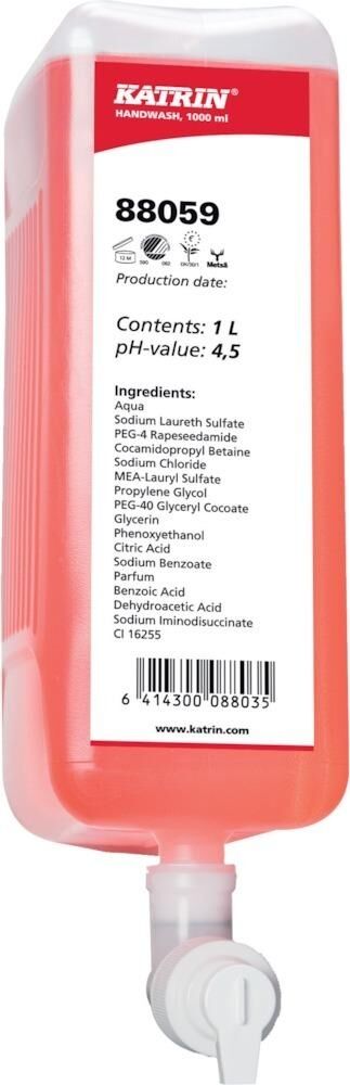 KATRIN Handwaschseide Pure Neutral 6x1L inkl. Pumpe KATRIN Handwaschseide Pure Neutral 6x1L inkl. Pumpe