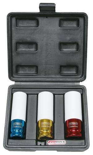 KS-TOOLS Schlagschraubernuß-Set 1/2" 17 19 21mm Kunststoffummantelt KS-TOOLS Schlagschraubernuß-Set 1/2" 17 19 21mm Kunststoffummantelt