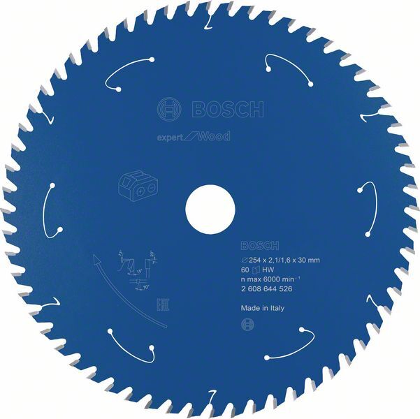 BOSCH Kreissägeblatt Expert for Wood 254x30x2,1/1,6mm 60 Z