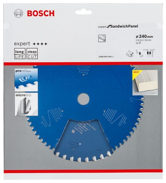 BOSCH Kreissägeblatt HW Expert S. Panel 240x30x2,6 48T