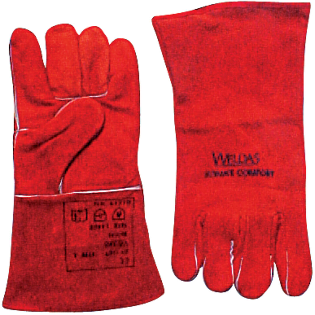 WELDAS Schweißerhandschuh RED 34cm lang BW gefüttert Flügeldaumen Gr. XL WELDAS Schweißerhandschuh RED 34cm lang BW gefüttert Flügeldaumen Gr. XL