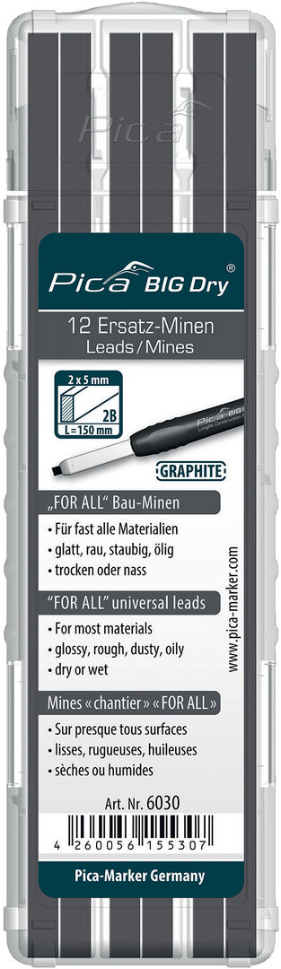 PICA Ersatzminenset FORALL Bau Minen Graphit PICA Ersatzminenset FORALL Bau Minen Graphit