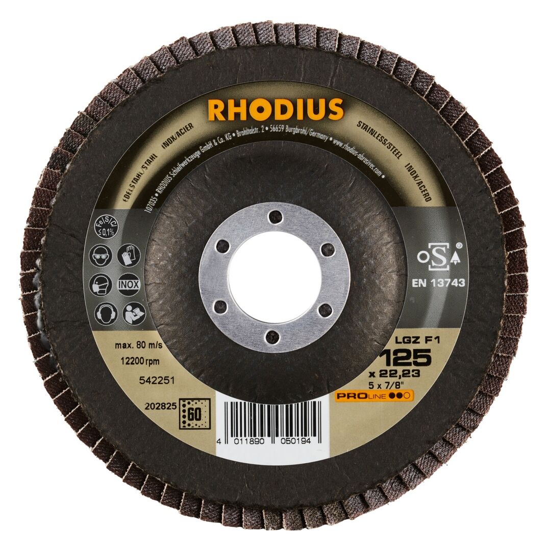 RHODIUS Lamellenschleifsch.LGZ F1 125mm K 60 RHODIUS Lamellenschleifsch.LGZ F1 125mm K 60