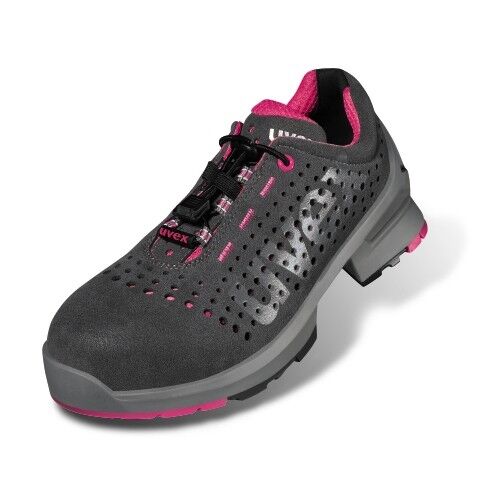 UVEX 1 ladies Sicherheits-Halbschuh gel. Gr. 41 W11 S1 ESD SR grau/pink 8561.8