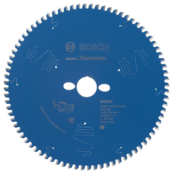 BOSCH Kreissägeblatt HW Expert für Alu 250x30x2,8 80T
