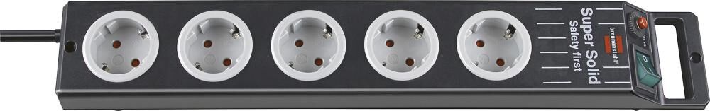 Steckdosenl. SuperSolid 2,5m H05VV-F 3G1,5 5fach Steckdosenl. SuperSolid 2,5m H05VV-F 3G1,5 5fach