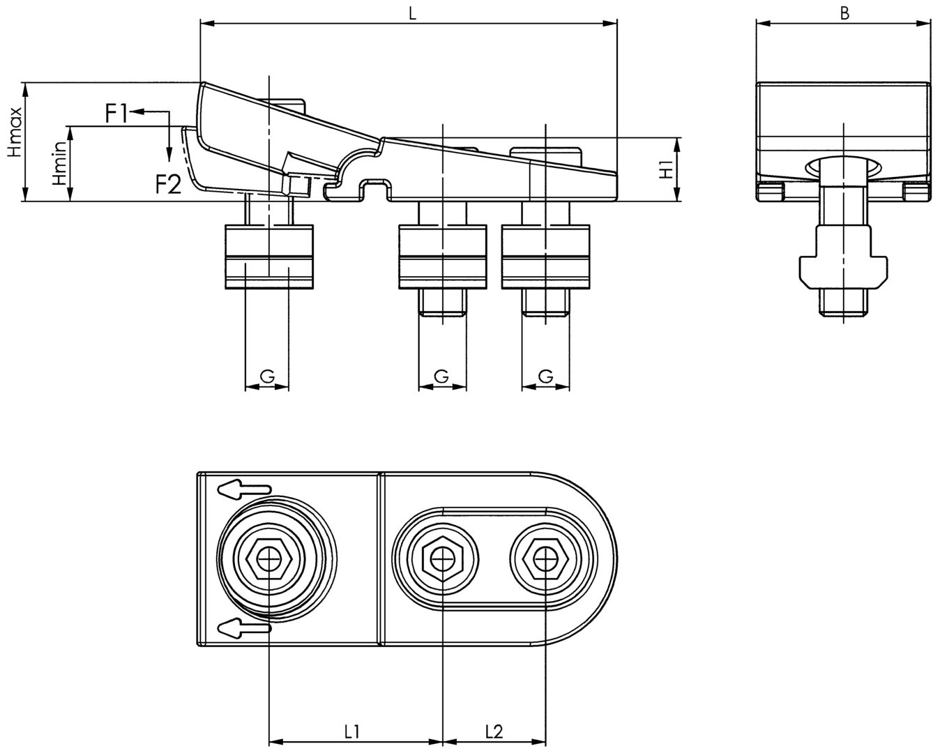 Flachspanner 6496 M12x14mm              AMF