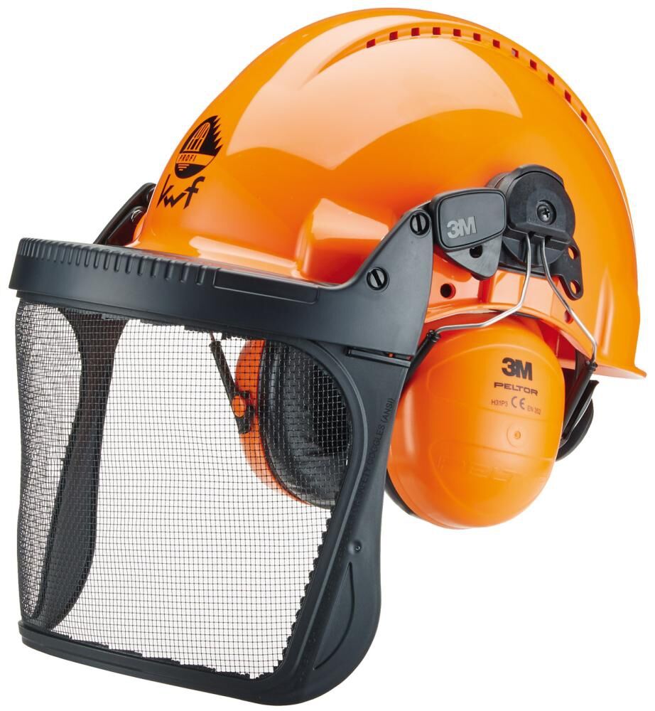 3M G3000M Waldarbeiter-Kopfset, orange Visier VA, mit Ratschensystem, 3MO315C