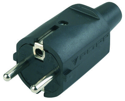 Schutzkontaktstecker IP54 Vollgummi + Knickschutz Schutzkontaktstecker IP54 Vollgummi + Knickschutz