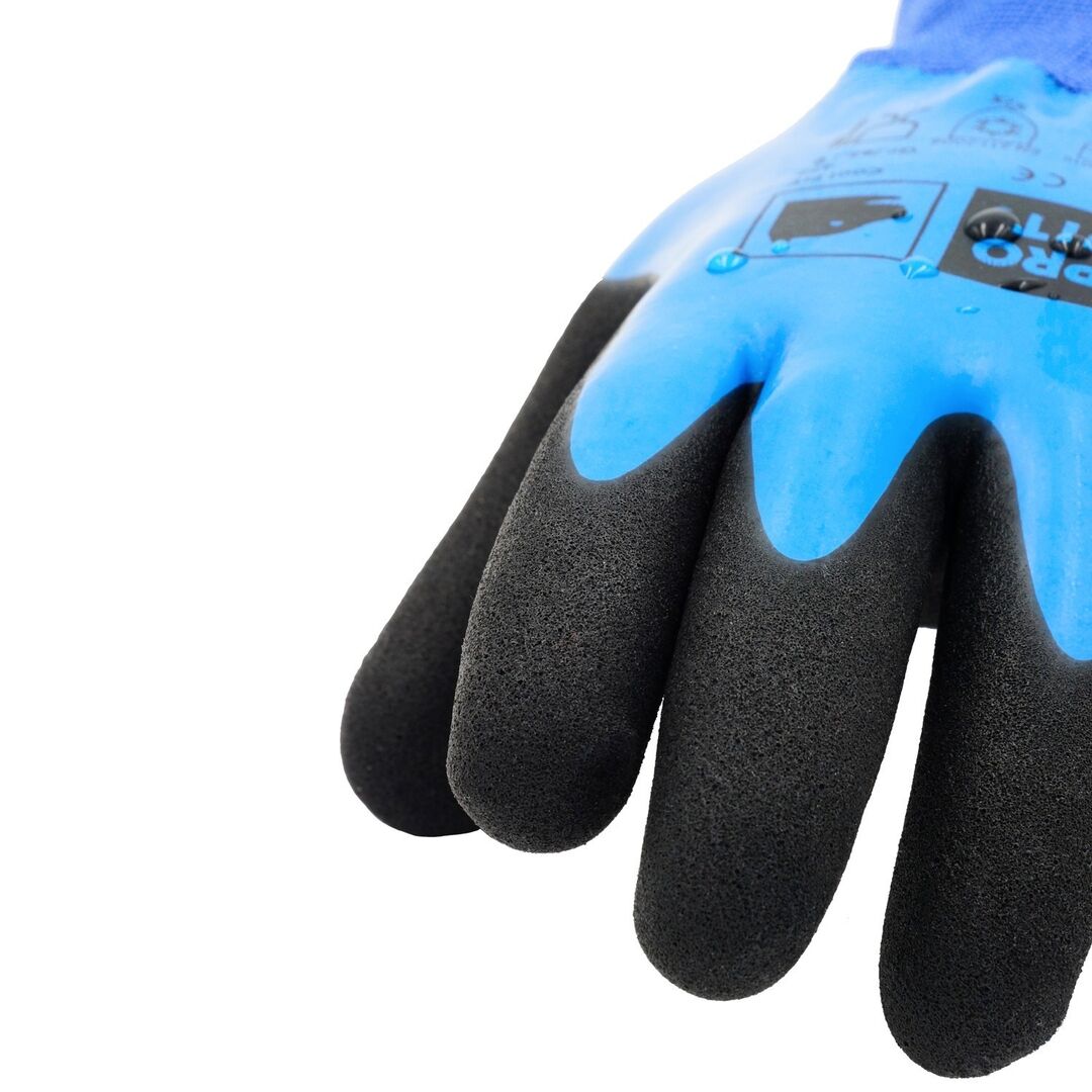 PRO FIT Kälteschutzhandschuh AbsolutCool Latex, blau/schwarz, Gr. 9