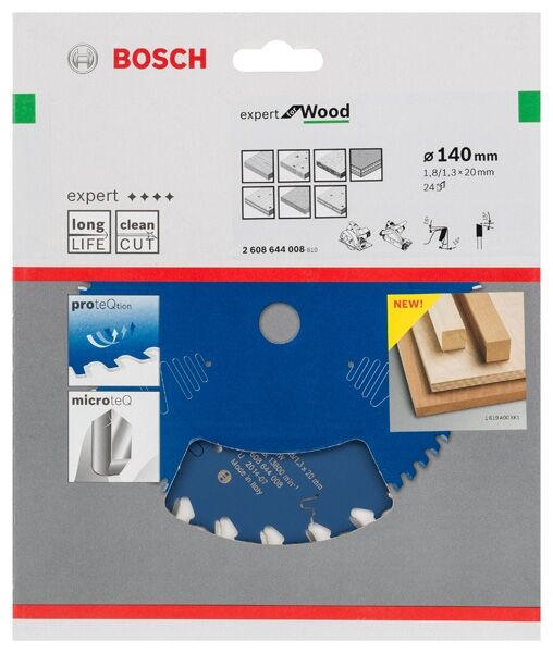 BOSCH Kreissägeblatt HW Expert 140x20x1,8 24T BOSCH Kreissägeblatt HW Expert 140x20x1,8 24T