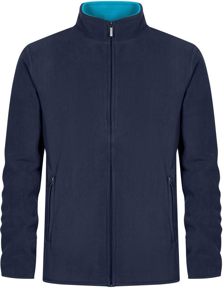 PROMODORO Fleecejacke navy-aqua, Größe L