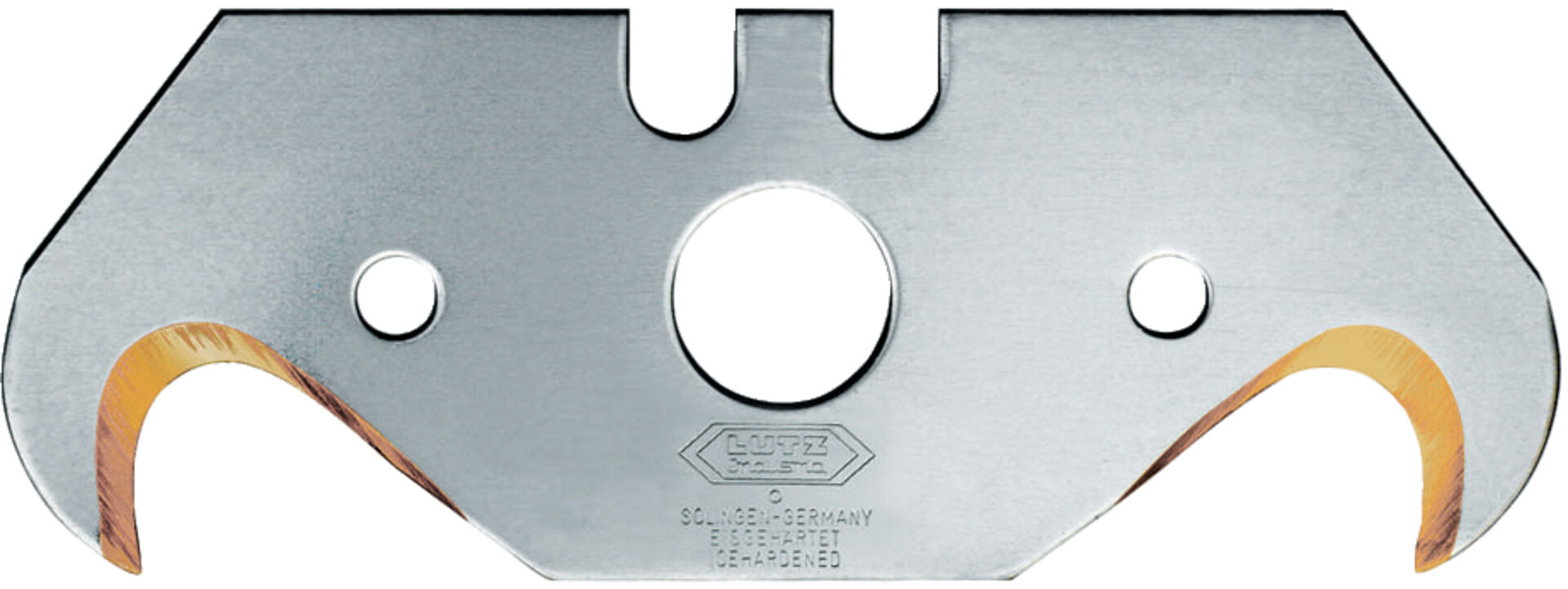 LUTZ Hakenklinge 0,65mm TiN beschichtet a 10St. LUTZ Hakenklinge 0,65mm TiN beschichtet a 10St.