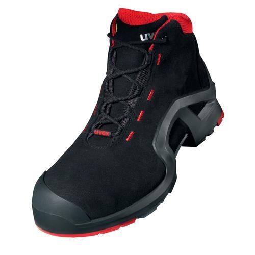 UVEX 1 x-tended Sicherheits-Stiefel Gr. 40 W11 S3L ESD SR schw/rot 8517.2