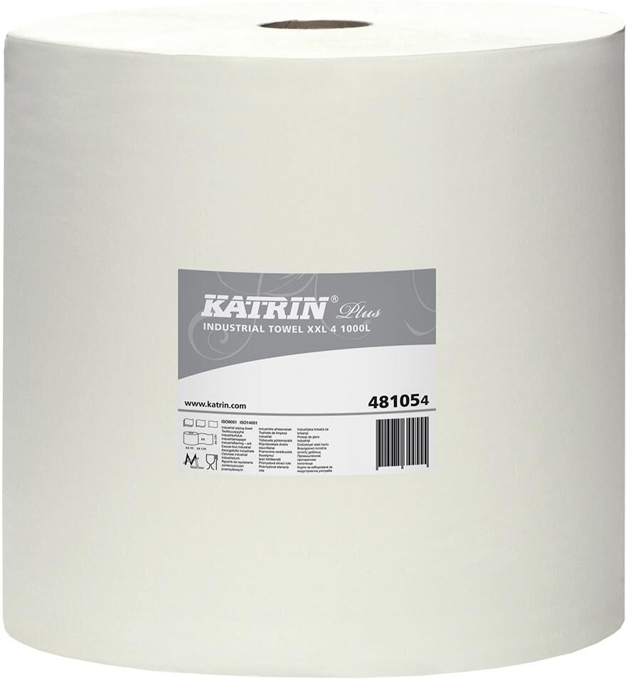 KATRIN Putzpapierrolle weiß 4-lagig 1000 Blatt 38x36 cm KATRIN Putzpapierrolle weiß 4-lagig 1000 Blatt 38x36 cm