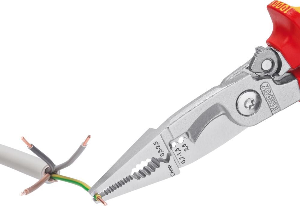 KNIPEX 13 96 200 T Elektro- Installationszange VDE verchr. 200 mm KNIPEX 13 96 200 T Elektro- Installationszange VDE verchr. 200 mm