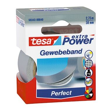 TESA Gewebeband extra Power Perfect 56343-00040 38mmx2,75m grau TESA Gewebeband extra Power Perfect 56343-00040 38mmx2,75m grau