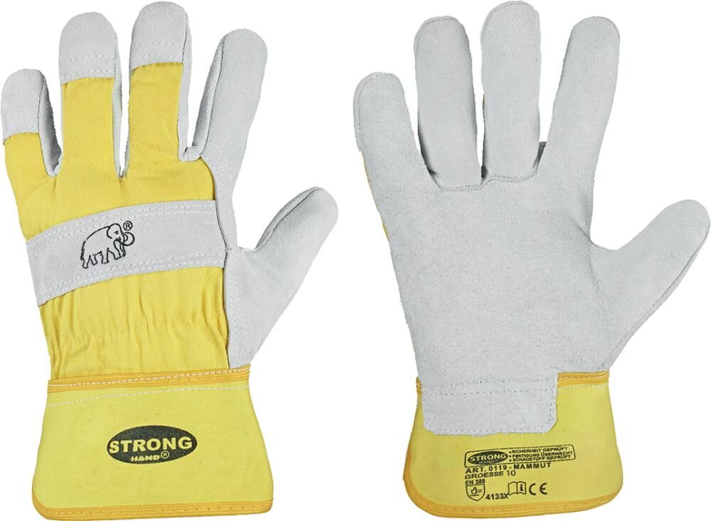 STRONGHAND Handsch.Mammut,Rind/Kerns paltleder,Gr. 9 STRONGHAND Handsch.Mammut,Rind/Kerns paltleder,Gr. 9