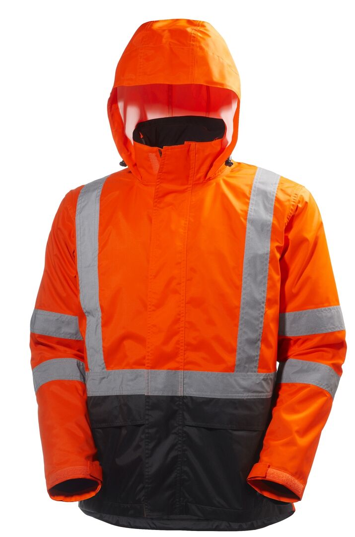Helly Hansen Warnschutz-Regenjacke 71071 orange/charcoal 269, Gr. L