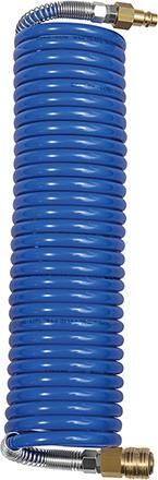 RIEGLER Spiralschlauch PA blau Kupplung & Stecker NW7,2 12x9mm 7,5m RIEGLER Spiralschlauch PA blau Kupplung & Stecker NW7,2 12x9mm 7,5m