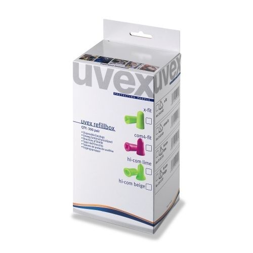 UVEX Gehörschutzstöpsel x-fit lime Nachfüllbox (VE 300 Paar) lose 2112.022