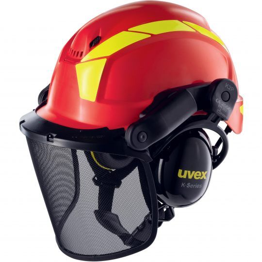 UVEX Schutzhelm pheos forestry 9774 kurzer Schirm Drehrad rot UVEX Schutzhelm pheos forestry 9774 kurzer Schirm Drehrad rot
