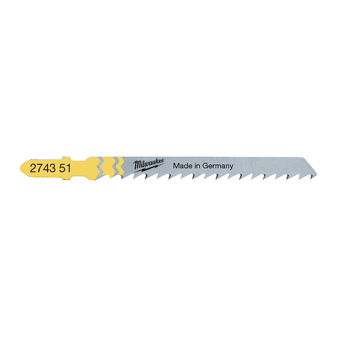 MILWAUKEE Stichsägeblatt T101D Holz 75 x 4 mm splitterfreie Schnitte