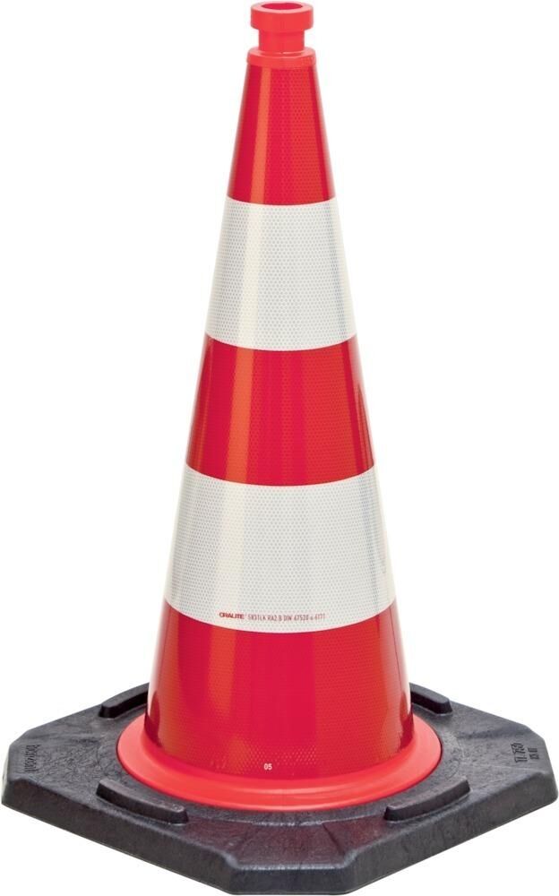 MORION-Reflexkegel-EU 750 Typ A, rot-weiss reflekt.