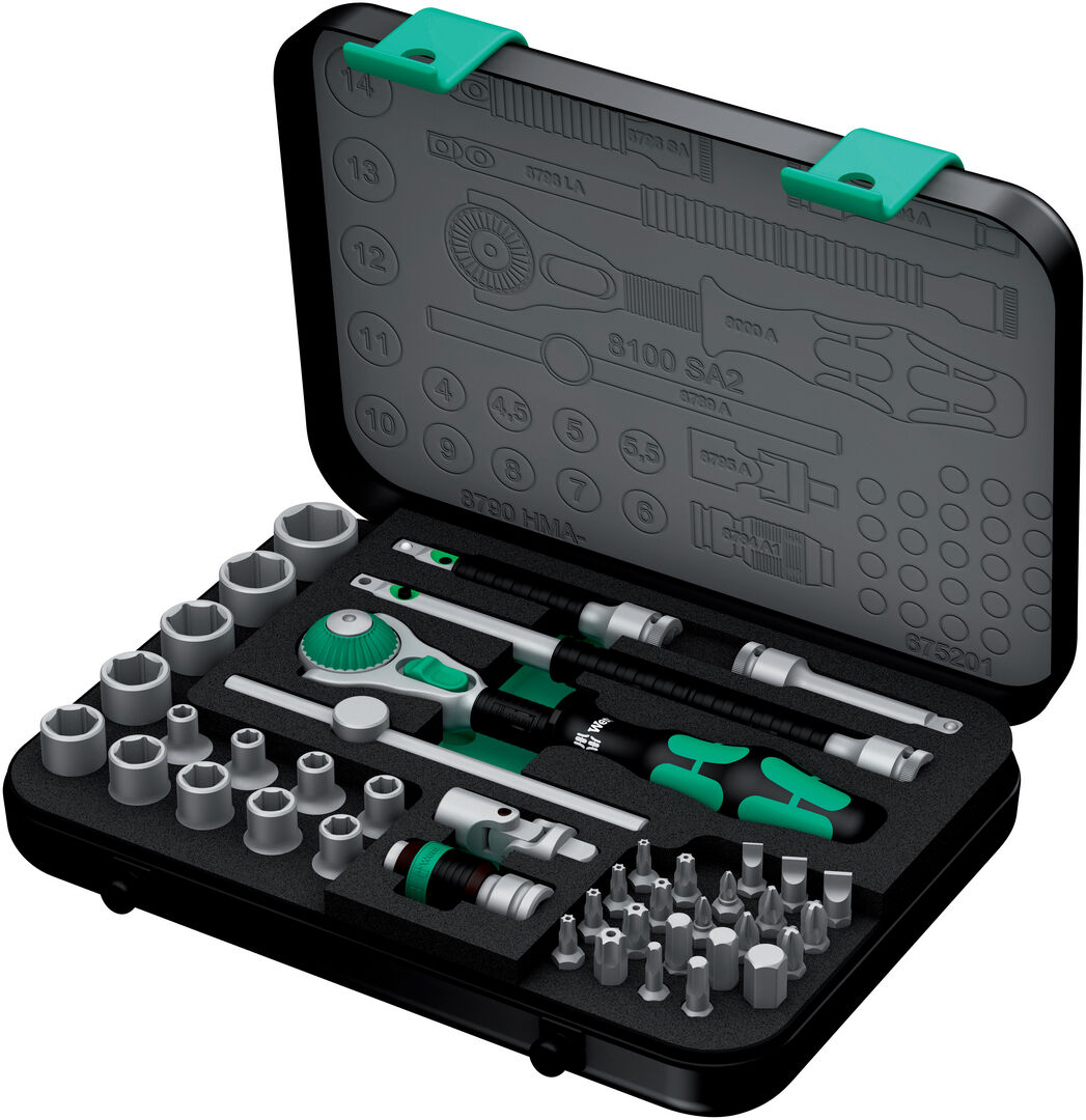 Wera Steckschlüssel-Garnitur 1/4"42tlg. Zyklop