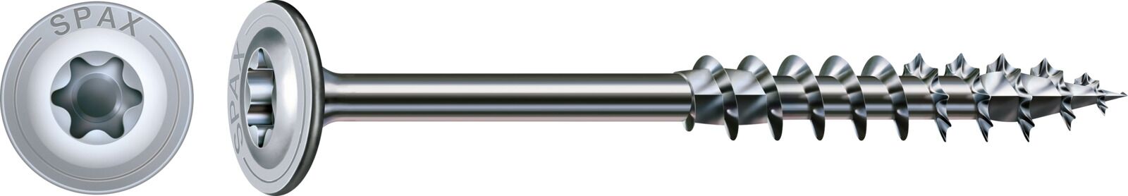 SPAX Tellerkopf T-STAR+ T40 Teilgew. 4CUT WIROX 50St, 8x160mm