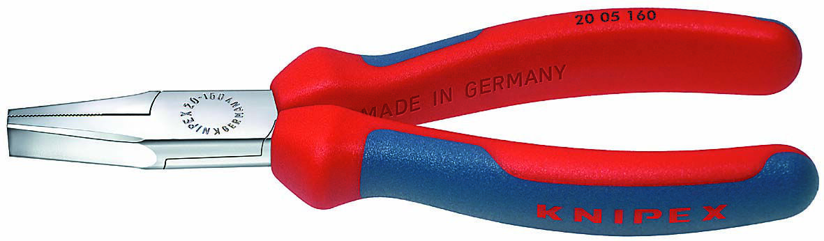 KNIPEX 20 05 160 Flachzange mit Mehrkohne-Hülle verchromt 160mm KNIPEX 20 05 160 Flachzange mit Mehrkohne-Hülle verchromt 160mm
