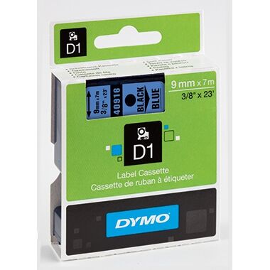 DYMO Schriftbandkassette D1 S0720710 9mmx7m schwarz auf blau
