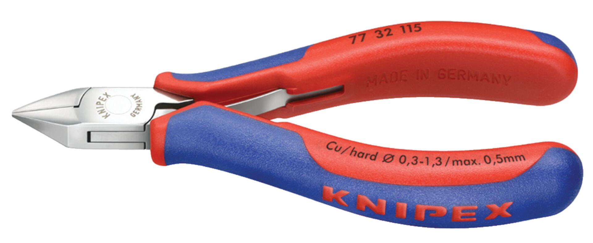 KNIPEX 77 32 115 Elektronik- Seitenschneider mit Mehrkohne 115mm