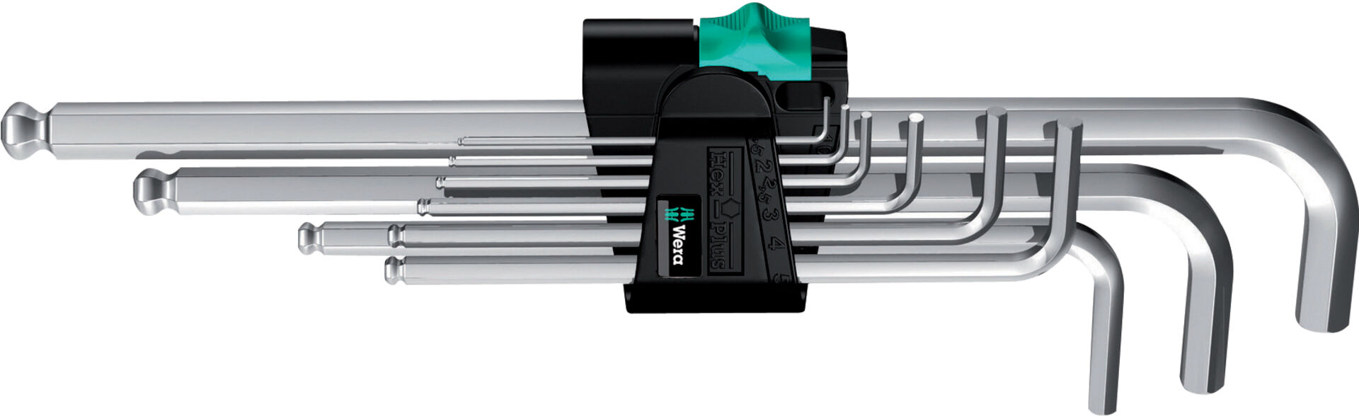 WERA Hex-Plus 6kt.-Winkelschraubendreher -Set 9tlg. 950 PKL/9SM N WERA Hex-Plus 6kt.-Winkelschraubendreher -Set 9tlg. 950 PKL/9SM N